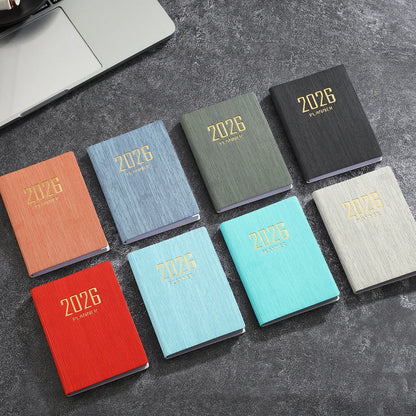 2026 A7 Mini Daily Planner English Pocket Schedule Book Thin Weekly Calendar
