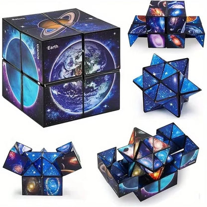 2n1 3D Galaxy Transforming Educational Anti Stress Toy for Kids and Adults