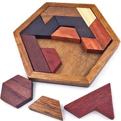 Hexagon Tangram Creative Puzzle - Age 10 to 110