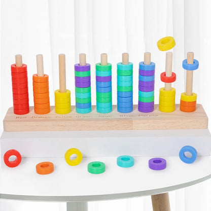 Wooden Montessori Color Matching Game for Kids – Early Learning Educational Toy