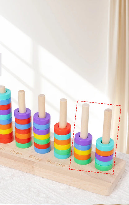 Wooden Montessori Color Matching Game for Kids – Early Learning Educational Toy