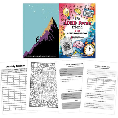 3-in-1 Daily Planner Mindful Organizer, Coloring Journal & Focus Booster