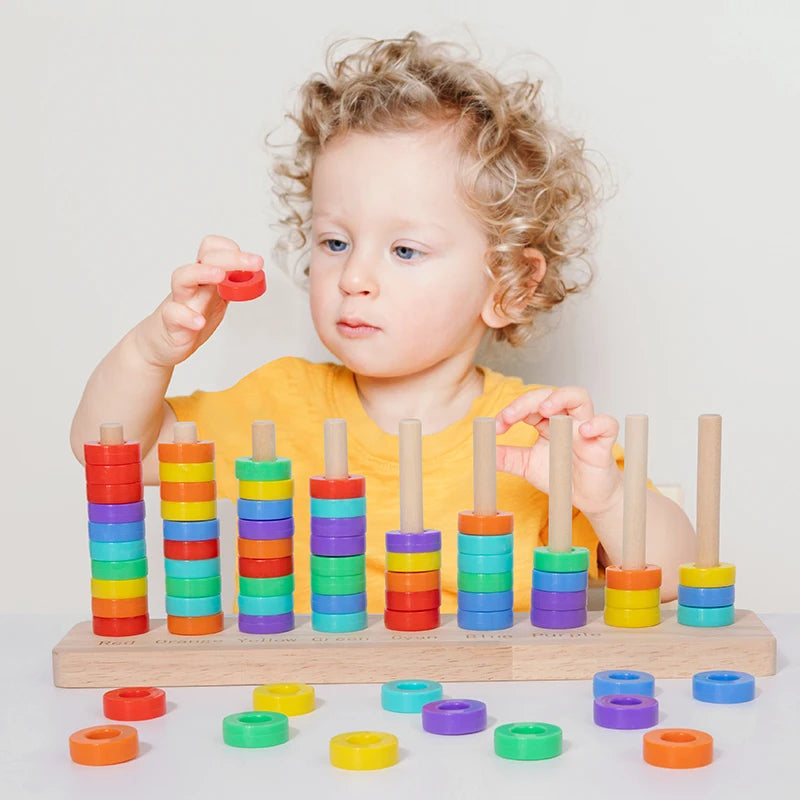 Wooden Montessori Color Matching Game for Kids – Early Learning Educational Toy