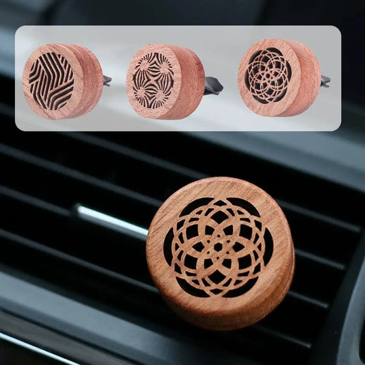 Wooden Essential Oil Diffuser Car Vent Clip