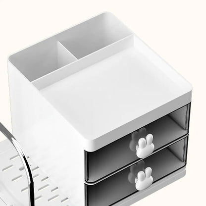 Six Grids Bookend Book Holder with Storage Box – Space-Saving Desk Organizer