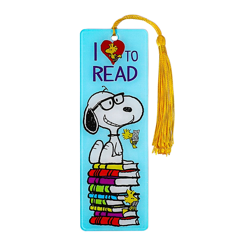 Cartoon Dog Metal Bookmark with Tassel – Cute Peanut Character Reading Tag
