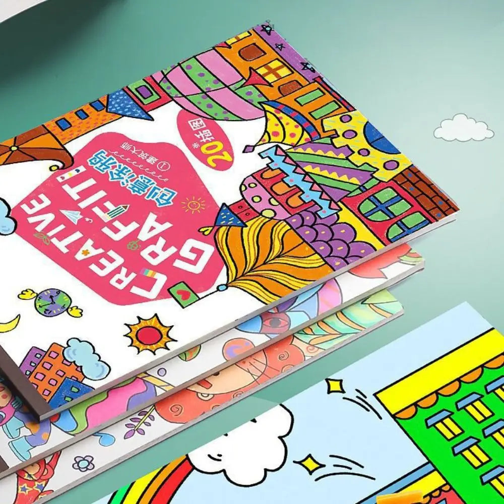 English Version Portable Paper Painting Book – Creative Graffiti & Art Drawing Supplies