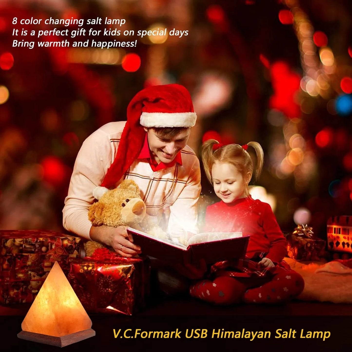 USB Himalayan 8‑Colour Salt Lamp