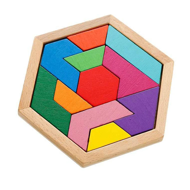 Hexagon Tangram Creative Puzzle - Age 10 to 110