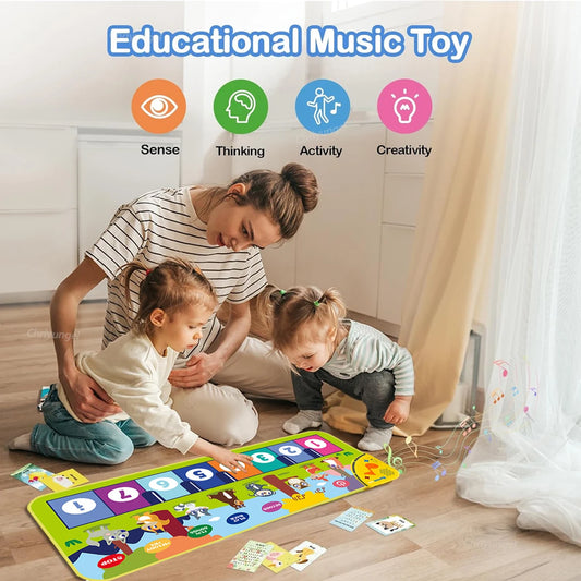 Kids Piano Floor Mat Musical Keyboard Dance Play Mat for Toddlers