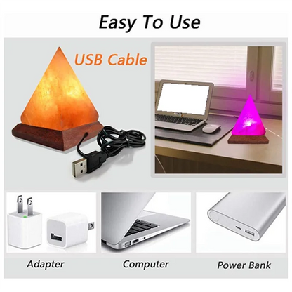 USB Himalayan Pyramid Salt Lamp