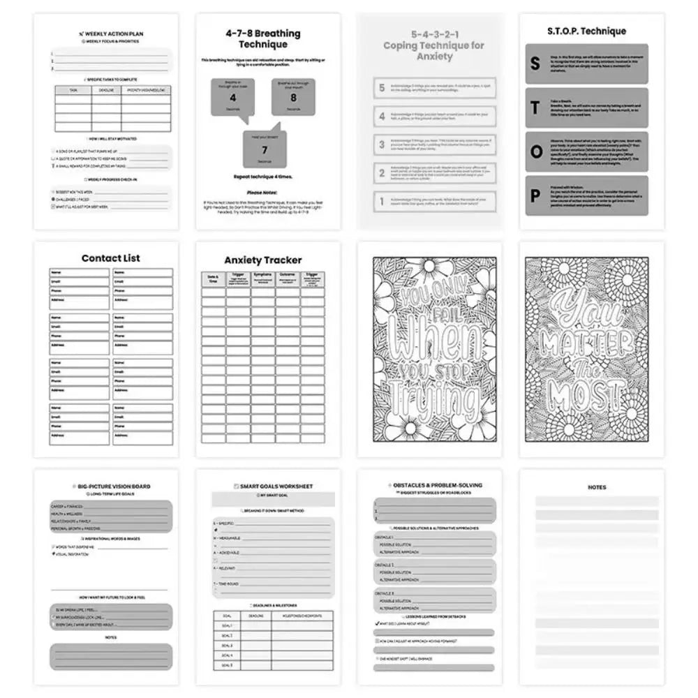 3-in-1 Daily Planner Mindful Organizer, Coloring Journal & Focus Booster