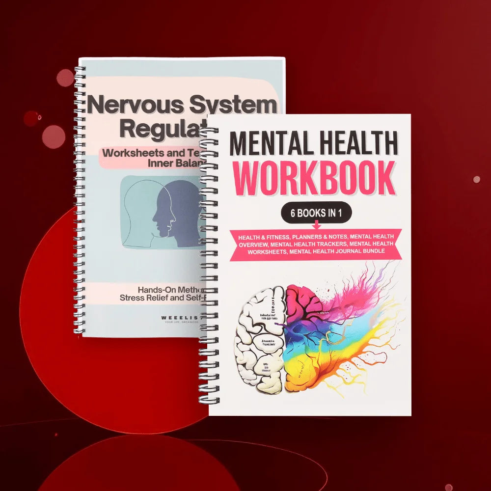 Adult Mental Health Workbooks – Care Journal with Emotion Tracker, CBT Exercises and Relaxation Techniques