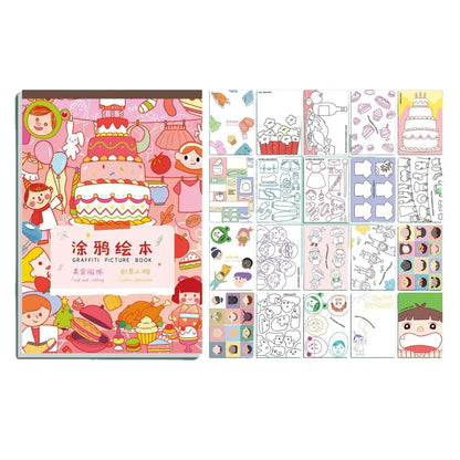 English Version Portable Paper Painting Book – Creative Graffiti & Art Drawing Supplies