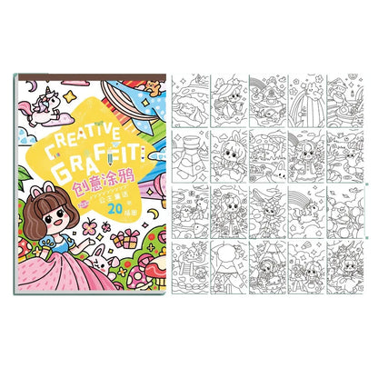 English Version Portable Paper Painting Book – Creative Graffiti & Art Drawing Supplies