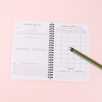 Adult Mental Health Workbooks – Care Journal with Emotion Tracker, CBT Exercises and Relaxation Techniques