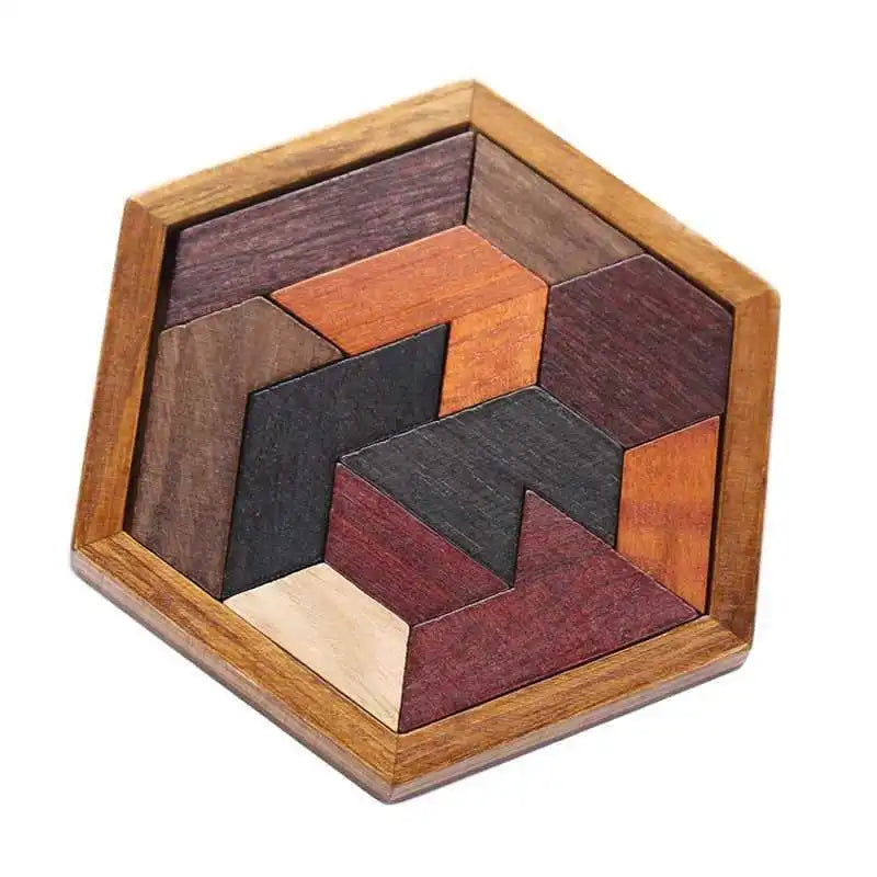 Hexagon Tangram Creative Puzzle - Age 10 to 110