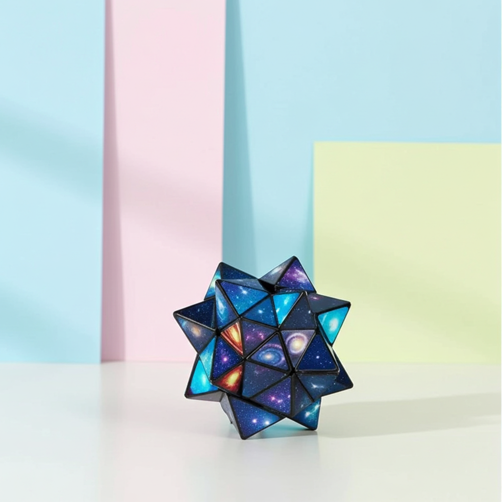 2n1 3D Galaxy Transforming Educational Anti Stress Toy for Kids and Adults