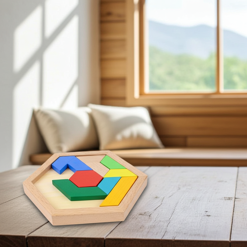 Hexagon Tangram Creative Puzzle - Age 10 to 110