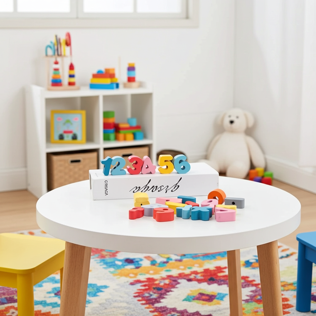 Montessori Wooden Lacing Toy Beads Set Educational Threading Toy for Kids