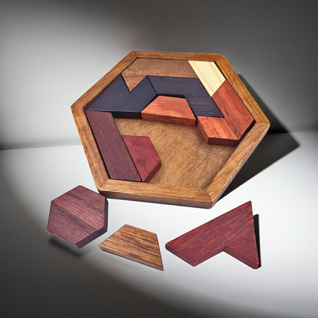Hexagon Tangram Creative Puzzle - Age 10 to 110